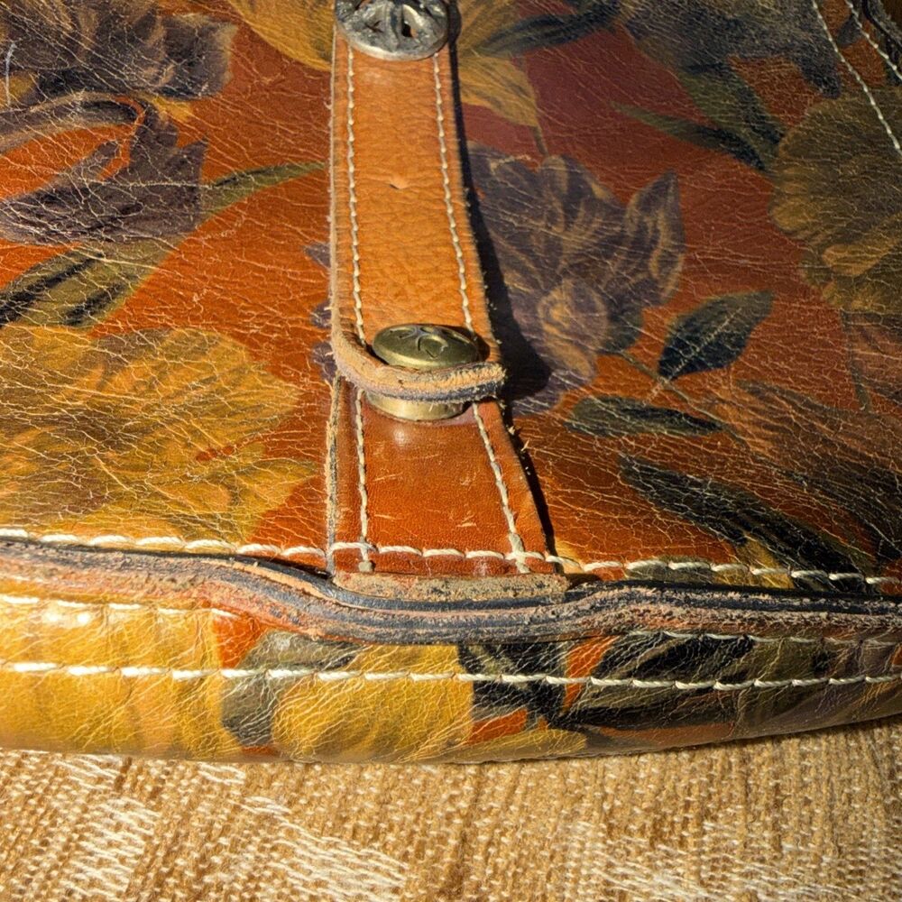 Patricia Nash Crossbody Purse Bag Sunset Floral VENEZIA Heritage PEACE SIGN - Picture 3 of 8